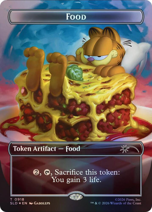 Secret Lair: Garfield: Lasagna Food Token (Traditional Foil Edition)